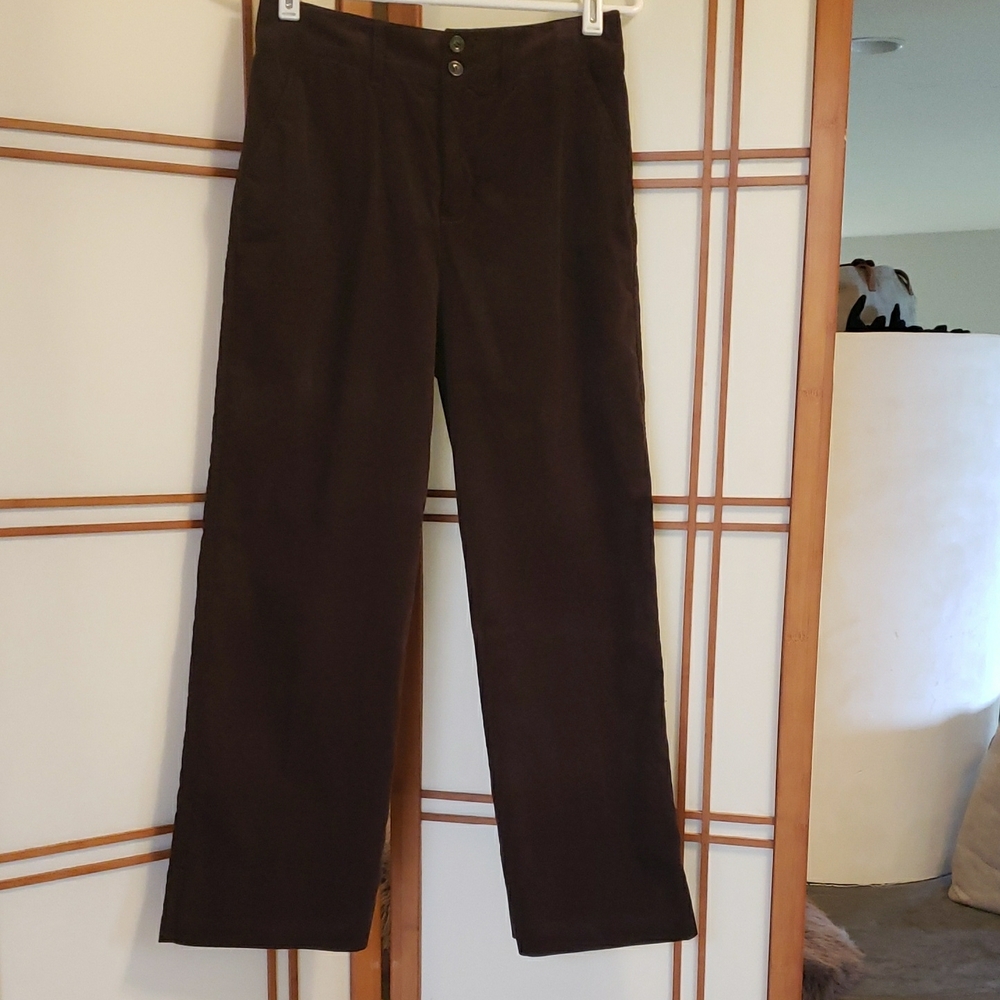 Garnet Hill Brown Corduroy Pants Classic Style